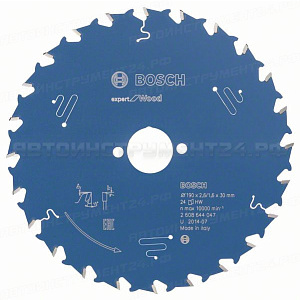 Пильный диск Expert for Wood 190x30x2.6/1.6x24T, 2608644047